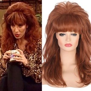 - - 80s Peggy Bundy Bouffant Auburn Red Vintage Costume WIG *NEW*